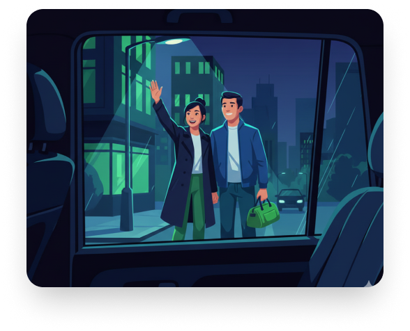 Seamless chauffeur journey